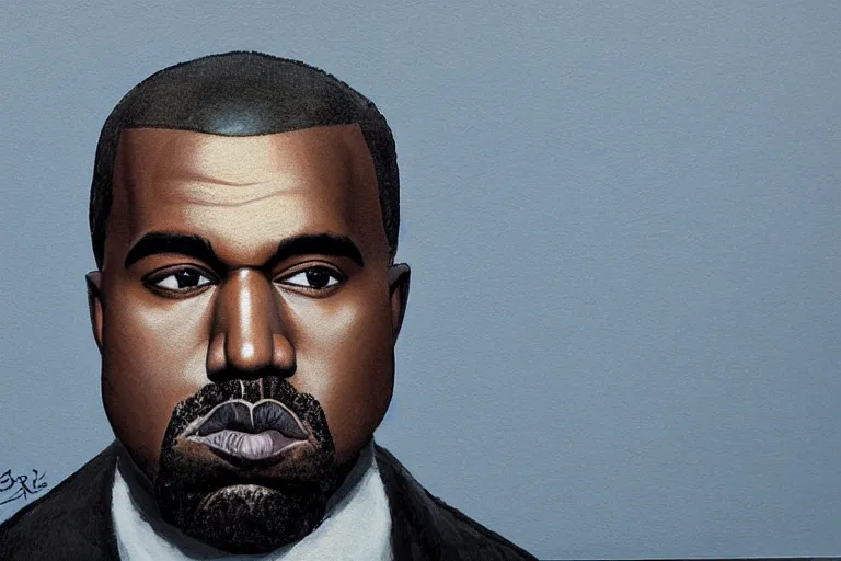 Prompt: portrait of Kanye West, by Vasily Barkhatov, by Aleksander Rostov