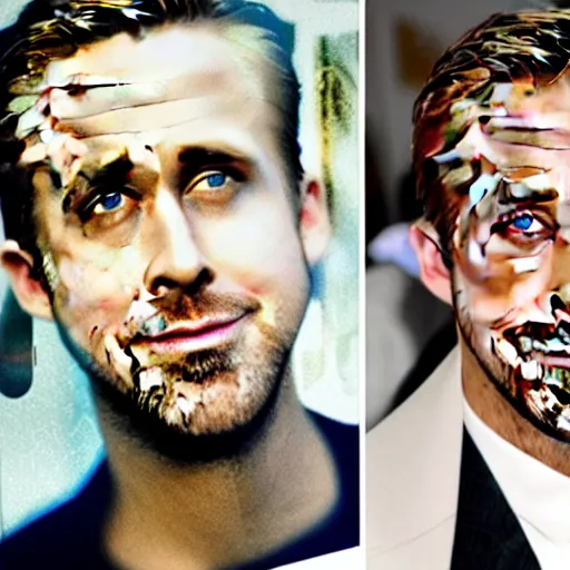 Prompt: ryan gosling melded into a sandwich