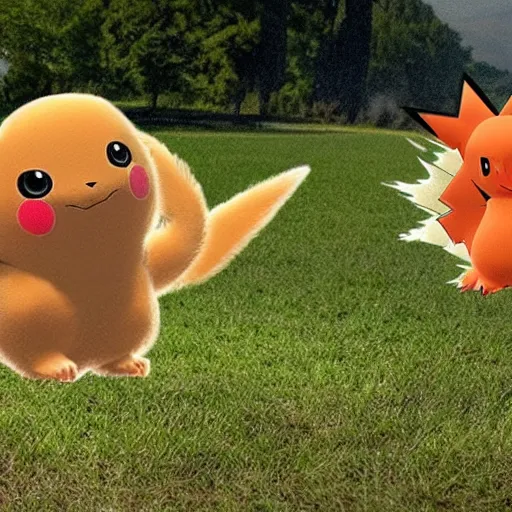 Prompt: Save the real-life Pokemon from climate change! Put a fee on carbon<background>grass</background>