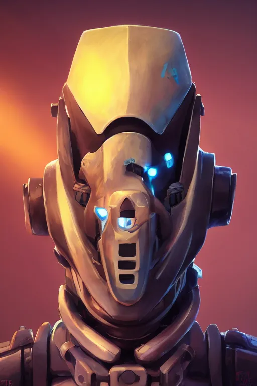 Image similar to epic mask helmet robot ninja portrait stylized as fornite style game design fanart by concept artist gervasio canda, behance hd by jesper ejsing, by rhads, makoto shinkai and lois van baarle, ilya kuvshinov, rossdraws global illumination radiating a glowing aura global illumination ray tracing hdr render in unreal engine 5