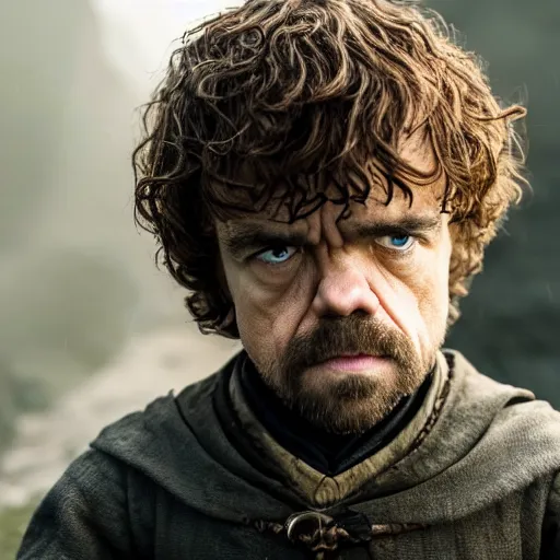 Prompt: stunning awe inspiring peter dinklage as frodo baggins movie still 8 k hdr atmospheric lighting