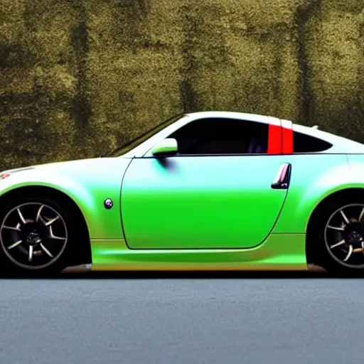 Image similar to a neon glowing nissan 3 5 0 z