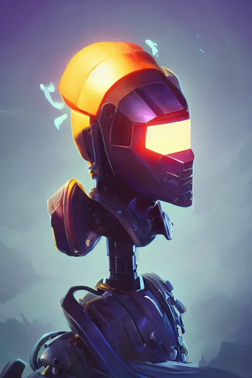 Image similar to epic mask helmet robot ninja portrait stylized as fornite style game design fanart by concept artist gervasio canda, behance hd by jesper ejsing, by rhads, makoto shinkai and lois van baarle, ilya kuvshinov, rossdraws global illumination radiating a glowing aura global illumination ray tracing hdr render in unreal engine 5