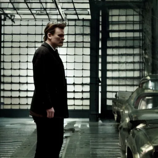 Prompt: as a detective in a movie directed by Christopher Nolan, movie still frame, promotional image, imax 70 mm footage