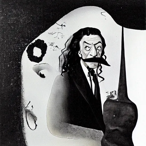 Image similar to Salvador Dalí portrait by Salvador Dalí, Surrealism, Atomic, Portlligat