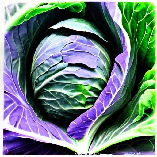 Prompt: cabbage by georgia o'keefe