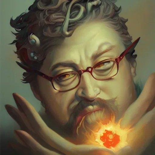 Image similar to Sam Hyde in the style of Peter Mohrbacher