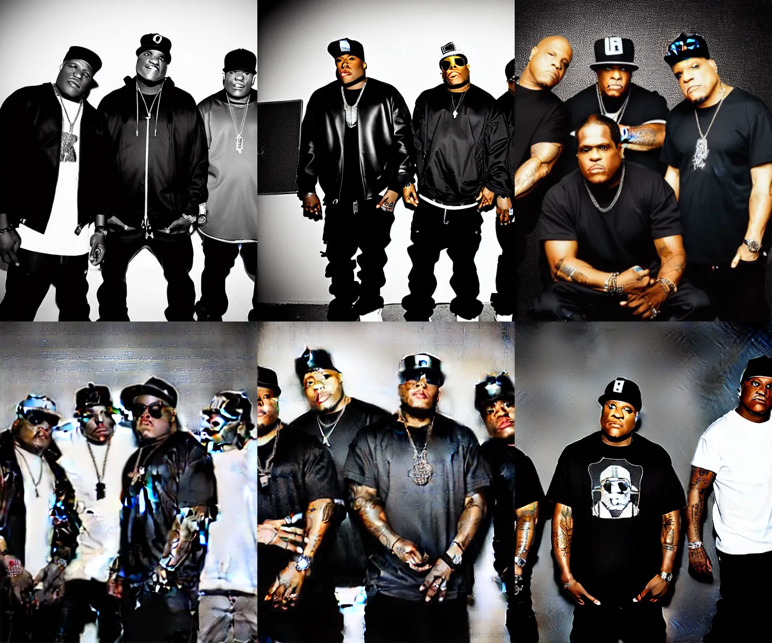 Image similar to portrait hip hop group The Lox