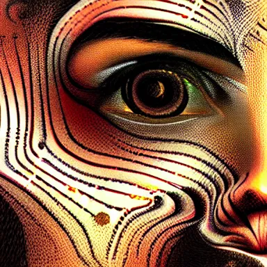 Image similar to portrait of a uncanny artist by Chor Boogie and Salvador Dali collaboration, digital art, mix of aesthetics, close up, high details