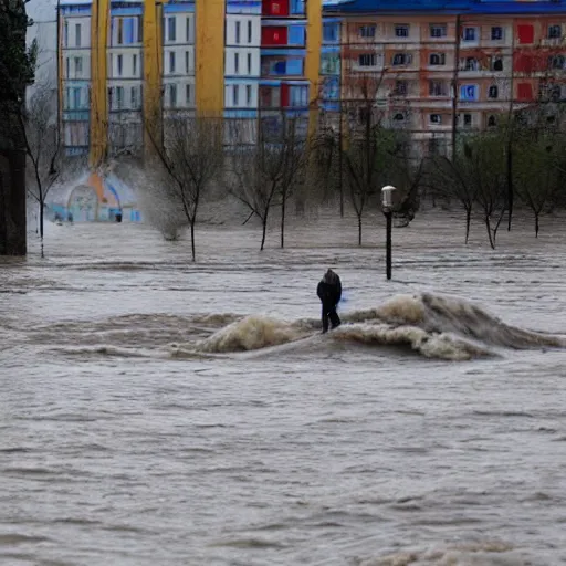 Image similar to tsunami flood the ivano - frankivsk