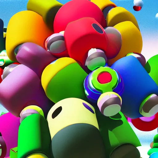 Prompt: photorealistic katamari damacy