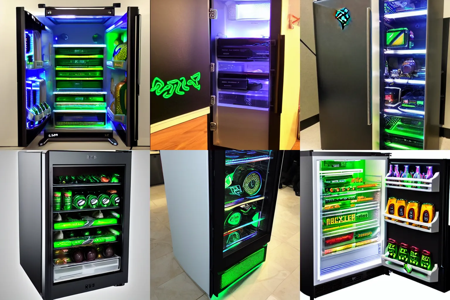 Prompt: razer gaming fridge