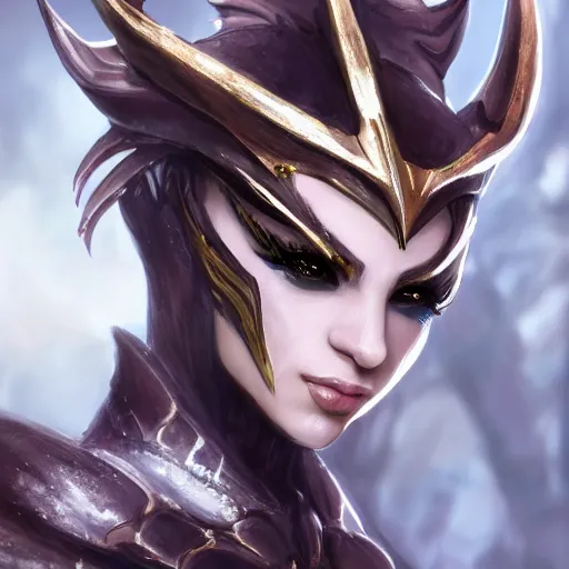 Image similar to highly detailed exquisite fanart, of a beautiful female warframe, but as an anthropomorphic female dragon, close-up headshot, epic cinematic shot, professional digital art, high end digital art, singular, realistic, captura, DeviantArt, artstation, Furaffinity, 8k HD render