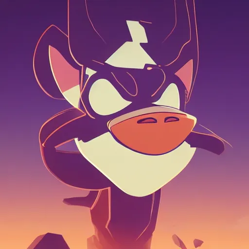 Image similar to face icon stylized minimalist danger mouse, loftis, cory behance hd by jesper ejsing, by rhads, makoto shinkai and lois van baarle, ilya kuvshinov, rossdraws global illumination