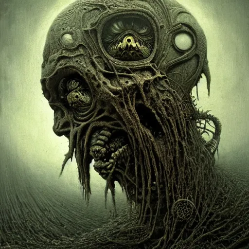 Image similar to a grotesque abomination, horror art by beksinski and szukalski and giger and seb mckinnon, digital art, highly detailed, intricate, sharp focus, trending on artstation hq, deviantart, pinterest, unreal engine 5, 4 k uhd image