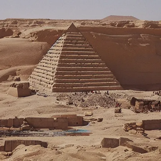 Image similar to the interior of an egyptian pyramid, modern, edm party inside