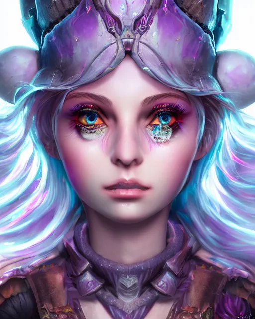 Image similar to ultradetailed rpg character portrait of a cute nebulapunk witch, digital art,, intricate, sharp focus, trending on artstation hq, deviantart, volumetric lighting, unreal engine, octane render