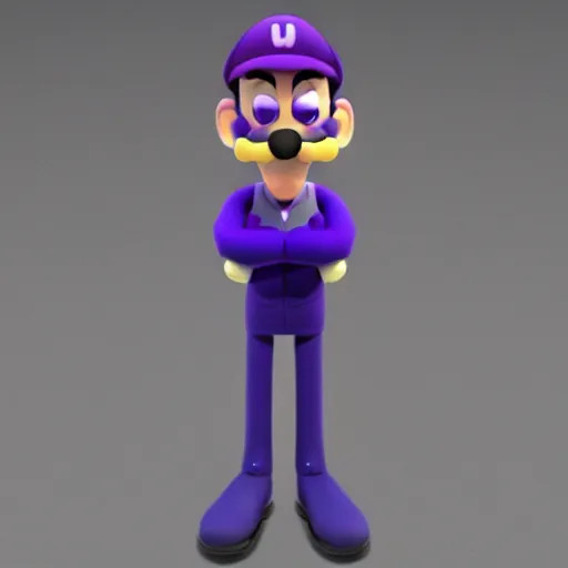 Prompt: Waluigi as a real person, 8k, Hyper realism,