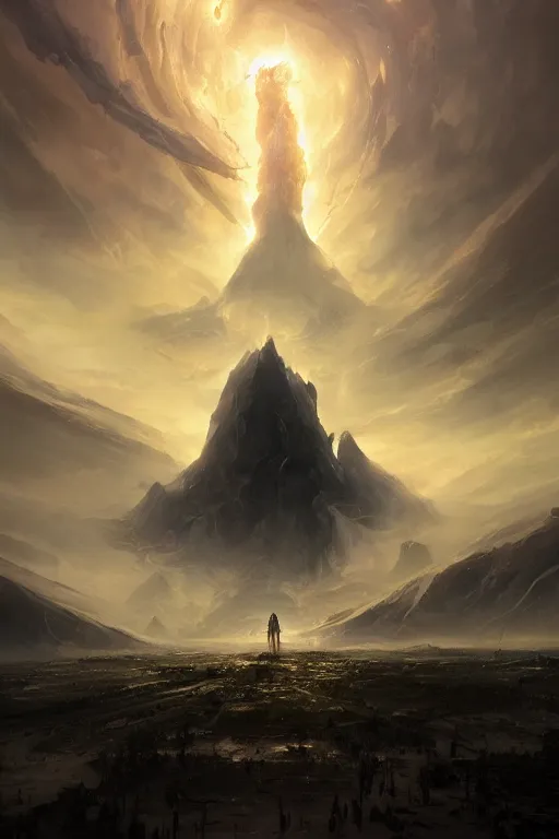 Image similar to eldritch god looking at earth, larger than earth, huge, towering, gigantic, high octane, 8 k, digital art, magic the gathering, mtg, by greg rutkowski, trending on artstation