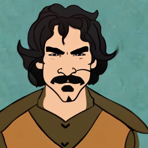 Image similar to precisely drawn illustration of inigo montoya drawn in the style of the dragon prince