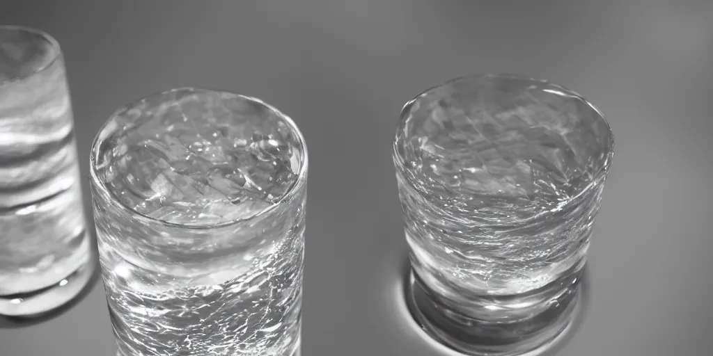 Prompt: a closeup view of a water glass on the table, unreal 5, hyperrealistic, realistic, photorealistic, dynamic lighting, highly detailed, cinematic landscape, studio landscape, studio lighting