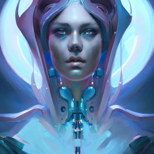 Image similar to a portrait of a beautiful cybernetic seraphim, cyberpunk concept art by pete mohrbacher and wlop and artgerm and josan gonzales, digital art, highly detailed, intricate, sci-fi, sharp focus, Trending on Artstation HQ, deviantart, unreal engine 5, 4K UHD image