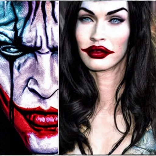 Image similar to megan fox as the joker