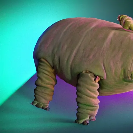 Prompt: photo realistic tardigrade at a party