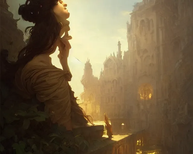 Image similar to photography of claude lorrain, deep focus, d & d, fantasy, intricate, elegant, highly detailed, digital painting, artstation, concept art, matte, sharp focus, illustration, hearthstone, art by artgerm and greg rutkowski and alphonse mucha