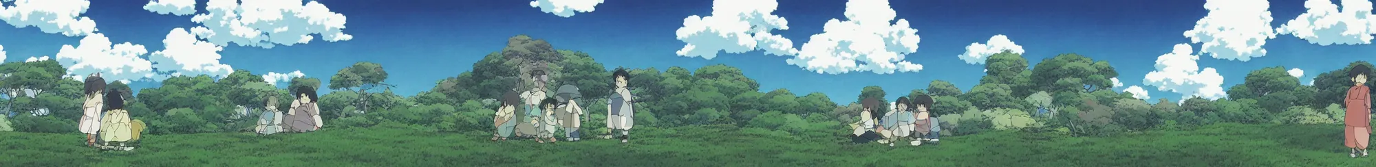 Image similar to A cloudy sky, by studio ghibli,