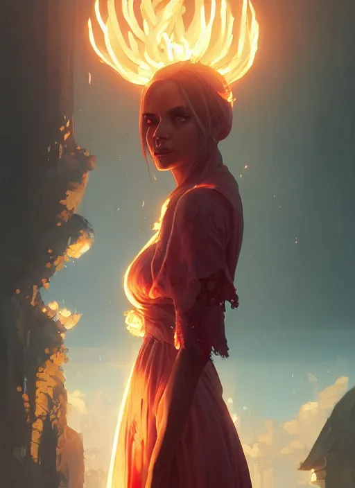 Prompt: highly detailed portrait of fire gown in gta v, stephen bliss, unreal engine, fantasy art by greg rutkowski, loish, rhads, ferdinand knab, makoto shinkai and lois van baarle, ilya kuvshinov, rossdraws, tom bagshaw, global illumination, radiant light, detailed and intricate environment