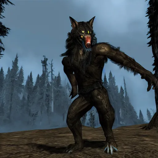 Prompt: Skyrim VR werewolf mod