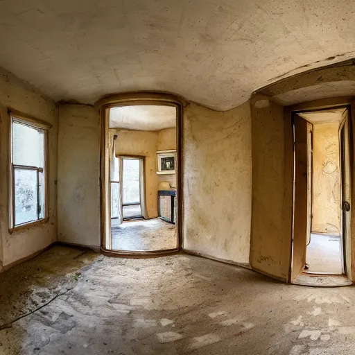 Image similar to wide angle shot, secret room upstairs, above the family room, behind the wall, accessible by knowing, secret entrance, comforting and familiar, organic, golden ratio, alive, only visited during dreams, where memories are stored but also forgotten only to be remembered again,