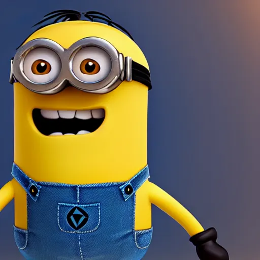 a 3d render of a minion in the backrooms , unsettling | Stable ...