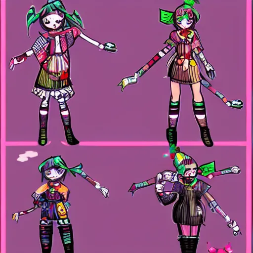 Image similar to candypunk character design