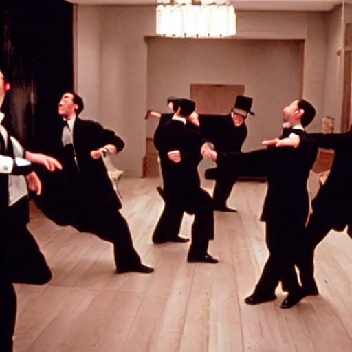 Image similar to orthodox Jews dancing in American Psycho (1999)