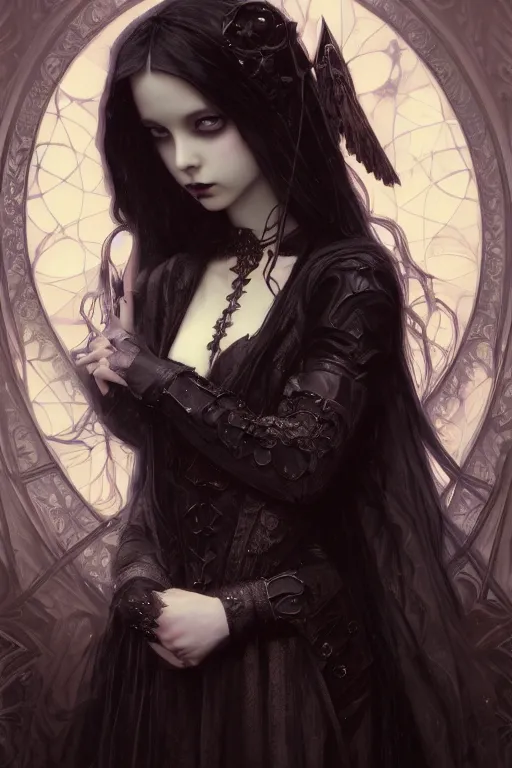 Prompt: beautiful and gothic and victorian and luxury and demonic young medieval dark princess portrait like blackpink lisa+smoky eyes+front face with light flowing hair, ultradetail face, art and illustration by tian zi and craig mullins and WLOP and alphonse mucha, fantasy, intricate complexity, human structure, human anatomy, fantasy character concept, watermark, blurry, hyperrealism 8k