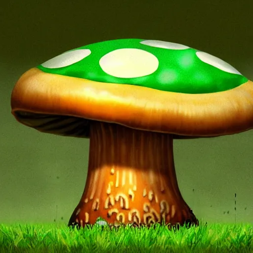 Prompt: mushroom kingdom from mario, digital art, giant green and white mushrooms, irina french, heraldo ortega, mandy jurgens trending on artstation 8 k 1 5 0 mpx