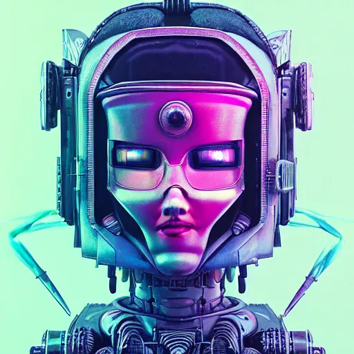 Image similar to a fluffy cyberpunk robot fractal, full shot:: by Martine Johanna and Simon Stålenhag and Chie Yoshii and Casey Weldon and Guillermo del toro :: ornate, dynamic, particulate, pastel colors, intricate, elegant, highly detailed, centered, artstation, smooth, sharp focus, octane render, 3d