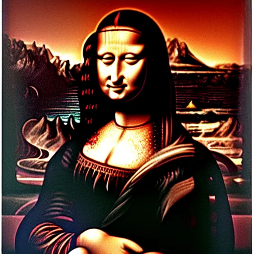 Image similar to the monalisa in the style of zdzisław beksiński