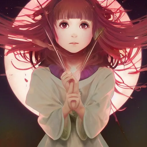 Prompt: Sakura from Cardcaptor Sakura facing absolute horror, fantasy, sharp focus, intricate, elegant, digital painting, artstation, matte, highly detailed, concept art, illustration, ambient lighting, art by ilya kuvshinov, artgerm, Alphonse mucha, and Greg Rutkowski