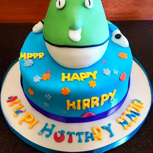 Image similar to a Big Chungus themed birthday cake