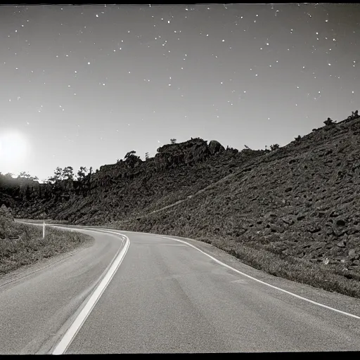 Prompt: official promo photo for the 2 0 5 2 subaru outback, driving down a kentucky highway at night, stars in the sky, 2 5 mm f / 1. 8 film grain