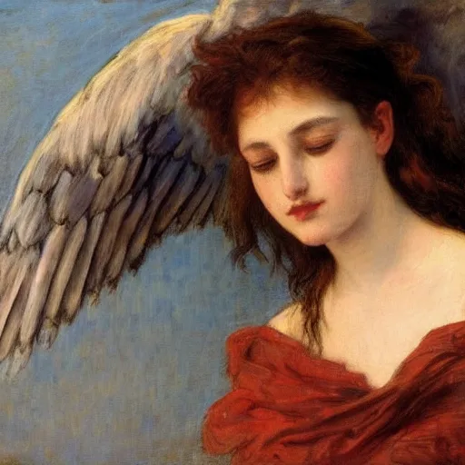 Prompt: a portrait of The Fallen Angel in the style Alexandre Cabanel