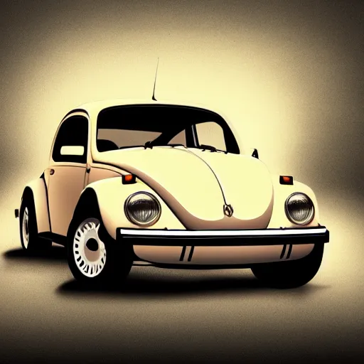 Prompt: back to the future with a volkswagen beetle, movie poster, epic lighting, eighties, sci - fi, artistic