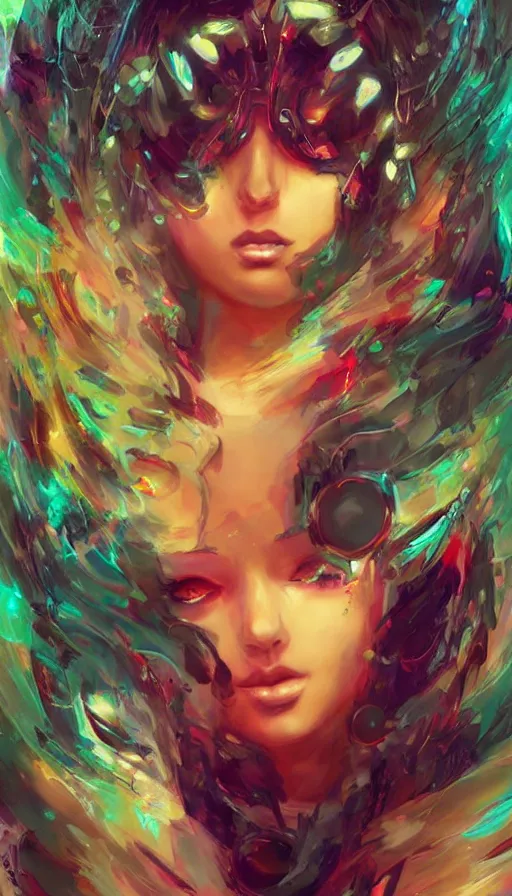 Image similar to psytrance artwork, by ross tran