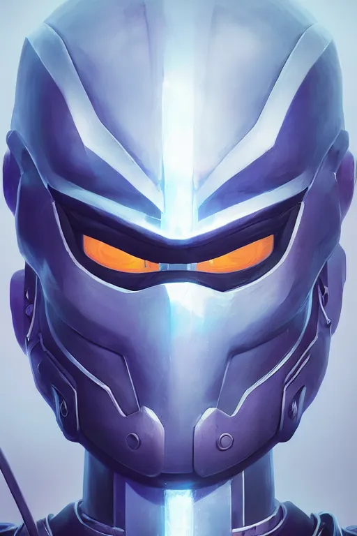 Image similar to epic mask helmet robot ninja portrait stylized as fornite style game design fanart by concept artist gervasio canda, behance hd by jesper ejsing, by rhads, makoto shinkai and lois van baarle, ilya kuvshinov, rossdraws global illumination radiating a glowing aura global illumination ray tracing hdr render in unreal engine 5