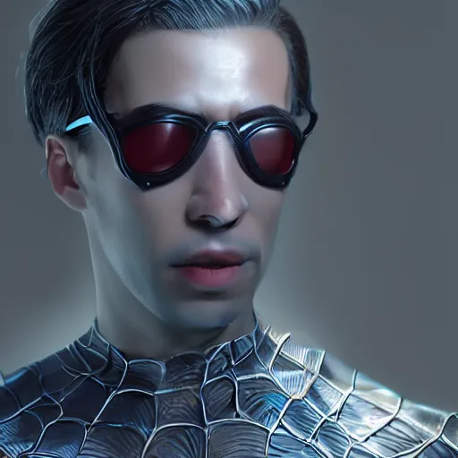 Image similar to Blend of Spiderman and Neo from Matrix, incredibly detailed, photorealistic, cinematic lighting, trending on artstation, 4k, hyperrealistic