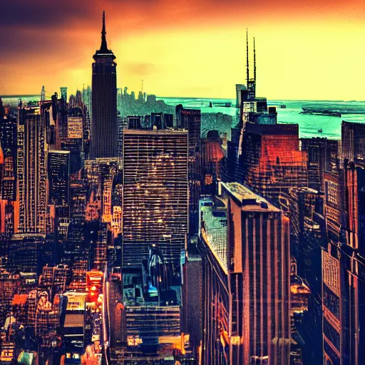 Image similar to big - l gritty nyc cityscape cyberpunk