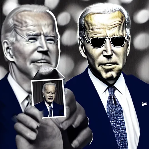 Prompt: Joe Biden everywhere at the end of time by the caretaker, dementia, 8k, high definition, highly detailed